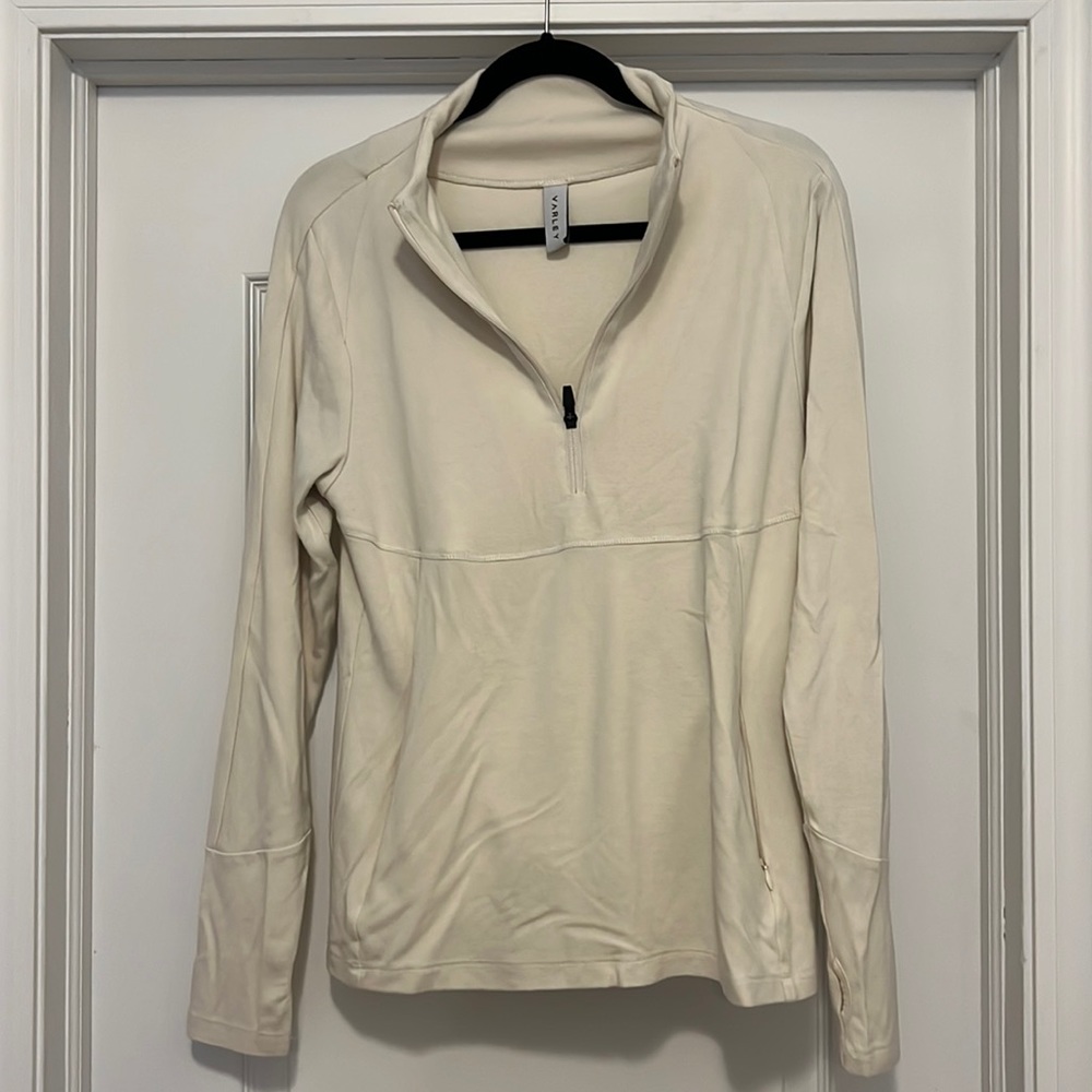 SOLD Varley Cream Athletic Half Zip